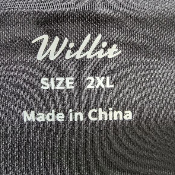 Willit Black Board Swim Shorts Womens 2XL Zip Pockets Slimming Surf Beach Lake - Picture 5 of 10